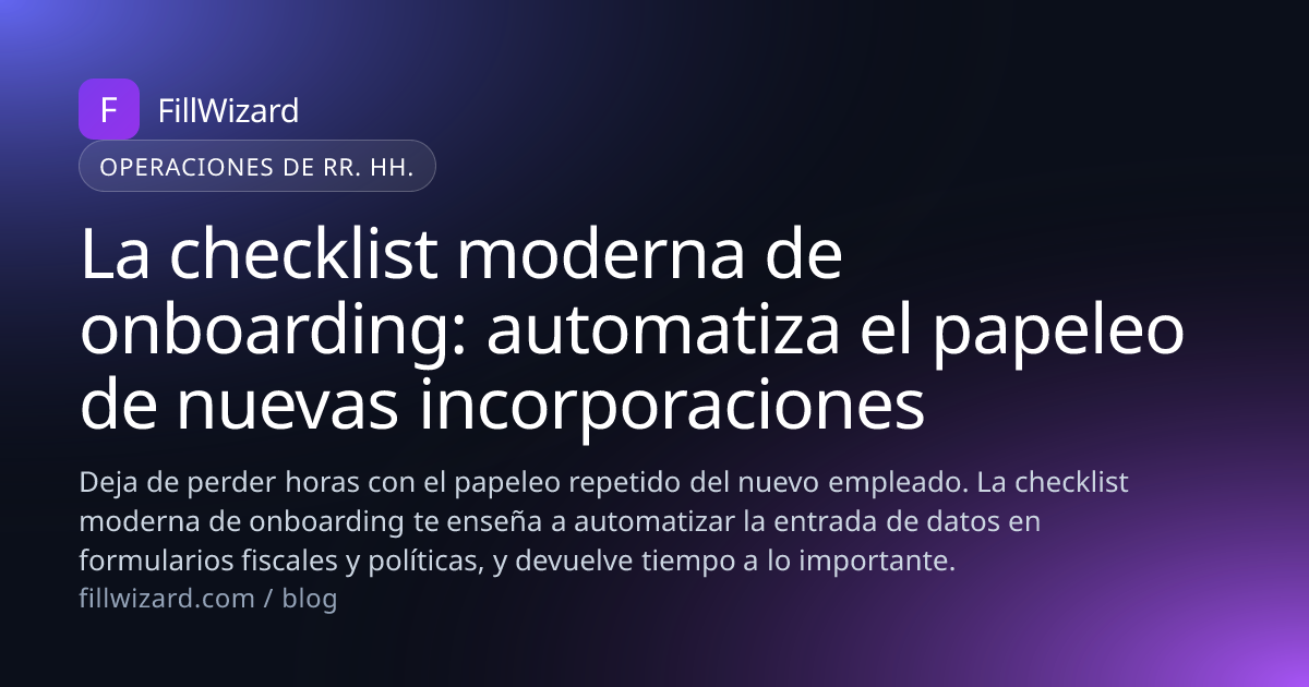 Checklist de onboarding: automatiza el papeleo del nuevo empleado ...